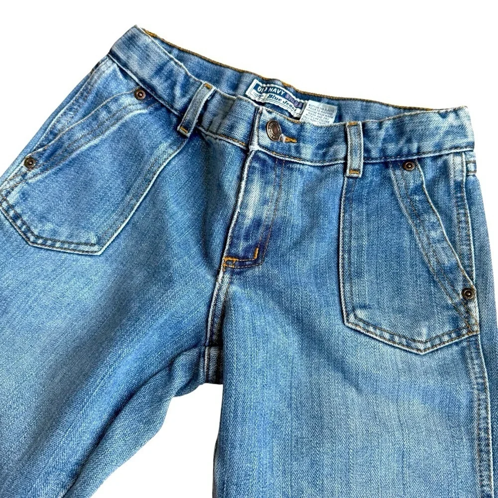 Y2K Old Navy Blue Denim Jeans Boot Cut Flare Girls Size 8 1/2